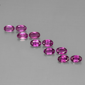 Gemas de granate rodolita violeta natural de  ct, corte óvalo, VS