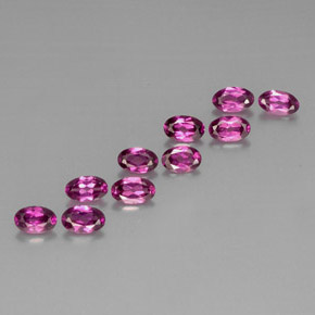 Gemas de granate rodolita violeta natural de  ct, corte óvalo, VS