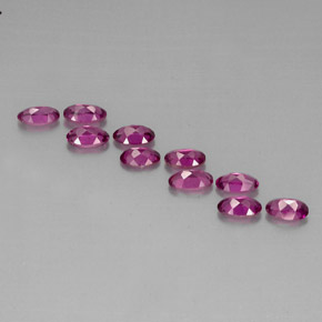 Gemas de granate rodolita violeta natural de  ct, corte óvalo, VS