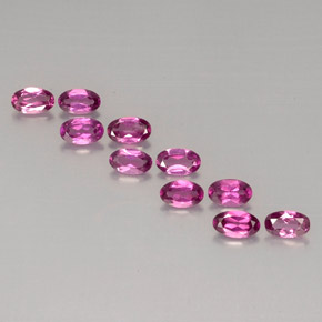 Gemas de granate rodolita violeta natural de  ct, corte óvalo, VS