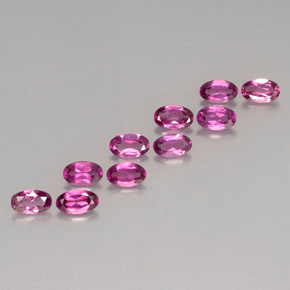 Gemas de granate rodolita violeta natural de  ct, corte óvalo, VS