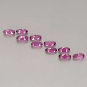 Gemas de granate rodolita violeta natural de  ct, corte óvalo, VS