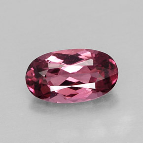 Granate rodolita rojo natural de 0,95 ct, corte óvalo, VVS-VS