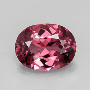 Granate rodolita Rojo frambuesa natural de 1.43 ct, Corte Óvalo, VVS-VS