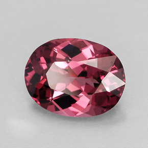 Granate rodolita Rojo frambuesa natural de 1.43 ct, Corte Óvalo, VVS-VS