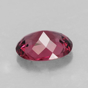 Granate rodolita Rojo frambuesa natural de 1.43 ct, Corte Óvalo, VVS-VS