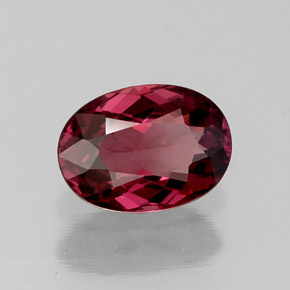 Granate rodolita rojo natural de 1,22 ct, corte óvalo, VVS