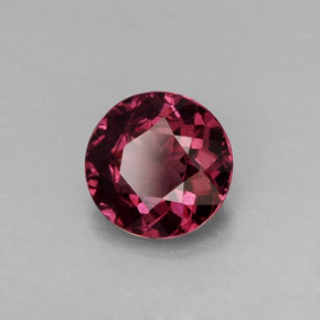 Granate rodolita Rojo frambuesa natural de 1.32 ct, Corte Redondo, VS