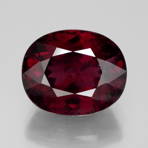 Granate rodolita rojo natural de 10,51 ct, corte óvalo, SI