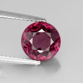 Granate rodolita rojo natural de 2,99 ct, corte redondo, VS