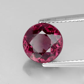 Granate rodolita rojo natural de 2,99 ct, corte redondo, VS