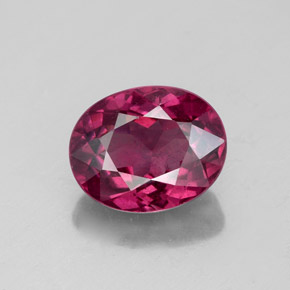 Granate rodolita rojo natural de 3,06 ct, corte óvalo, VS