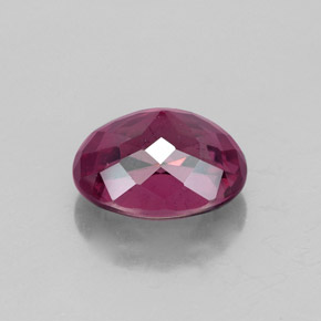 Granate rodolita rojo natural de 3,06 ct, corte óvalo, VS