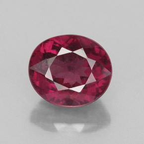 Granate rodolita rojo natural de 2,87 ct, corte óvalo, VS-SI