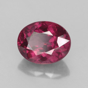 Granate rodolita rojo natural de 2,82 ct, corte óvalo, VS-SI