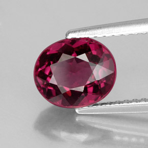 Granate rodolita rojo natural de 2,43 ct, corte óvalo, VS