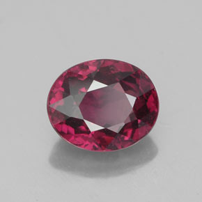 Granate rodolita rojo natural de 2,35 ct, corte óvalo, VS