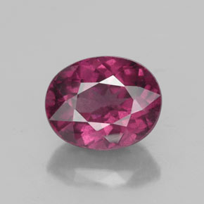 Granate rodolita rojo natural de 2,41 ct, corte óvalo, VS