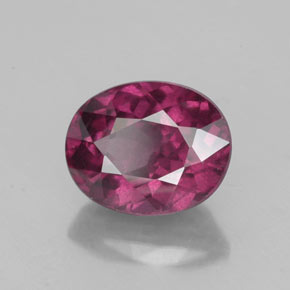 Granate rodolita rojo natural de 2,41 ct, corte óvalo, VS