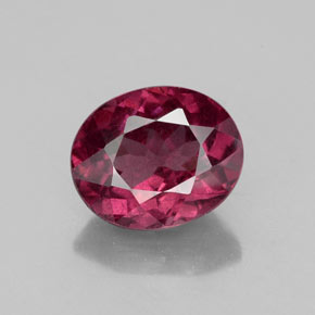 Granate rodolita rojo natural de 2,21 ct, corte óvalo, VS
