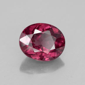Granate rodolita rojo natural de 2,21 ct, corte óvalo, VS