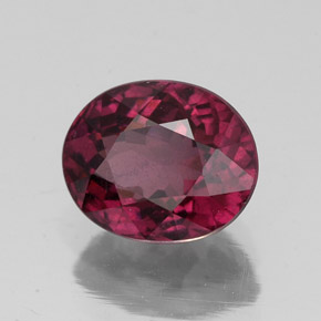 Granate rodolita rojo natural de 2,46 ct, corte óvalo, VS