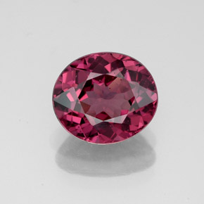 Granate rodolita rojo natural de 2,33 ct, corte óvalo, VVS-VS