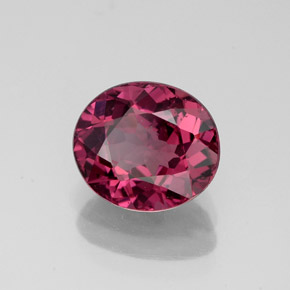 Granate rodolita rojo natural de 2,33 ct, corte óvalo, VVS-VS