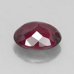 Granate rodolita rojo natural de 2,96 ct, corte óvalo, VS