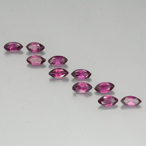 Gemas de granate rodolita rojo natural de  ct, marquesa, VVS-VS