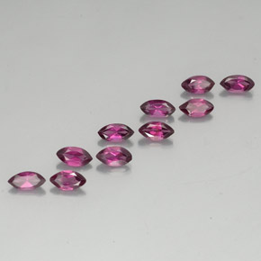 Gemas de granate rodolita rojo natural de  ct, marquesa, VVS-VS