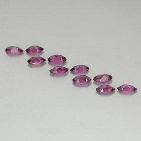 Gemas de granate rodolita rojo natural de  ct, marquesa, VVS-VS