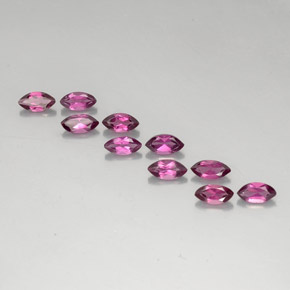 Gemas de granate rodolita rojo natural de  ct, marquesa, VVS-VS