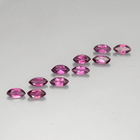 Gemas de granate rodolita rojo natural de  ct, marquesa, VVS-VS