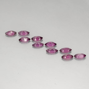 Gemas de granate rodolita rojo natural de  ct, marquesa, VVS-VS