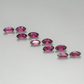 Gemas de granate rodolita rojo natural de  ct, marquesa, VVS-VS