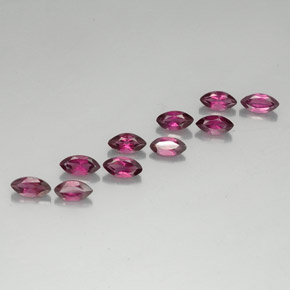 Gemas de granate rodolita rojo natural de  ct, marquesa, VVS-VS
