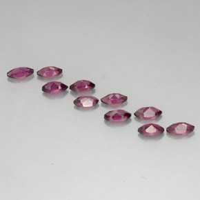 Gemas de granate rodolita rojo natural de  ct, marquesa, VVS-VS