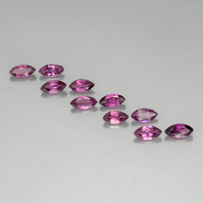 Gemas de granate rodolita rojo natural de  ct, marquesa, VVS-VS