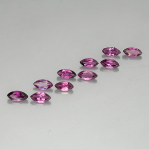 Gemas de granate rodolita rojo natural de  ct, marquesa, VVS-VS