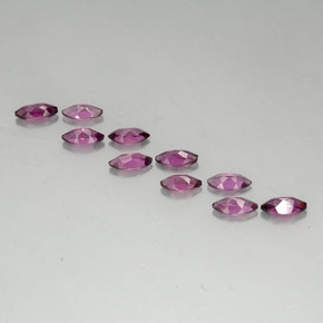 Gemas de granate rodolita rojo natural de  ct, marquesa, VVS-VS