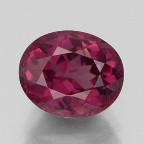 Granate rodolita rojo natural de 2,88 ct, corte óvalo, VS-SI