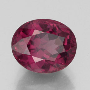 Granate rodolita rojo natural de 2,88 ct, corte óvalo, VS-SI