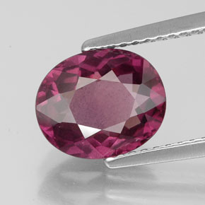 Granate rodolita rojo natural de 2,83 ct, corte óvalo, VS-SI