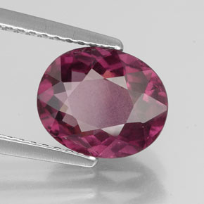 Granate rodolita rojo natural de 2,83 ct, corte óvalo, VS-SI