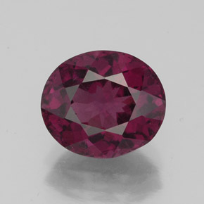 Granate rodolita rojo natural de 3,00 ct, corte óvalo, VS