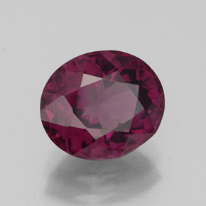 Granate rodolita rojo natural de 3,00 ct, corte óvalo, VS
