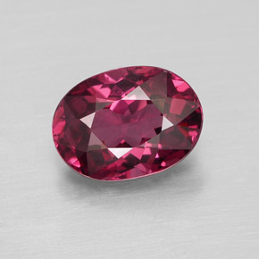 Granate rodolita rojo natural de 1,94 ct, corte óvalo, VVS-VS