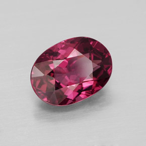 Granate rodolita rojo natural de 1,94 ct, corte óvalo, VVS-VS