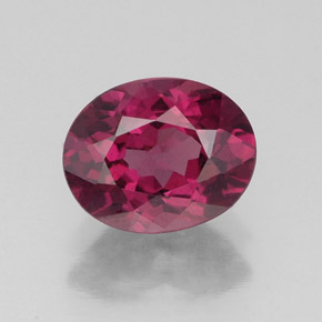 Granate rodolita rojo natural de 1,95 ct, corte óvalo, VS
